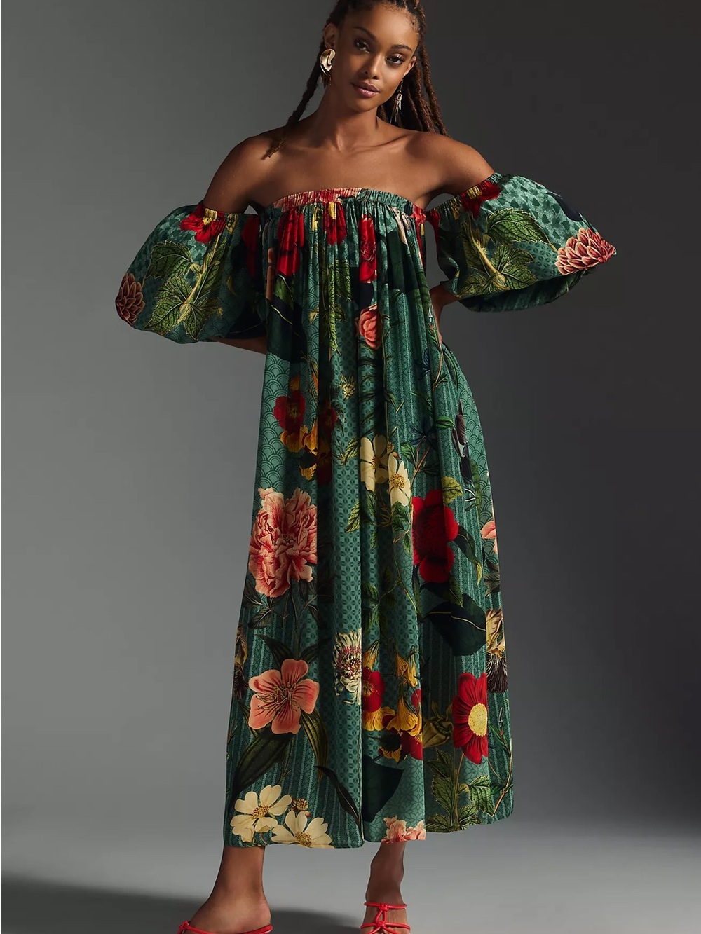 Siddhartha Bansal Boho Floral Maxi Dress Medium M